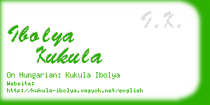 ibolya kukula business card